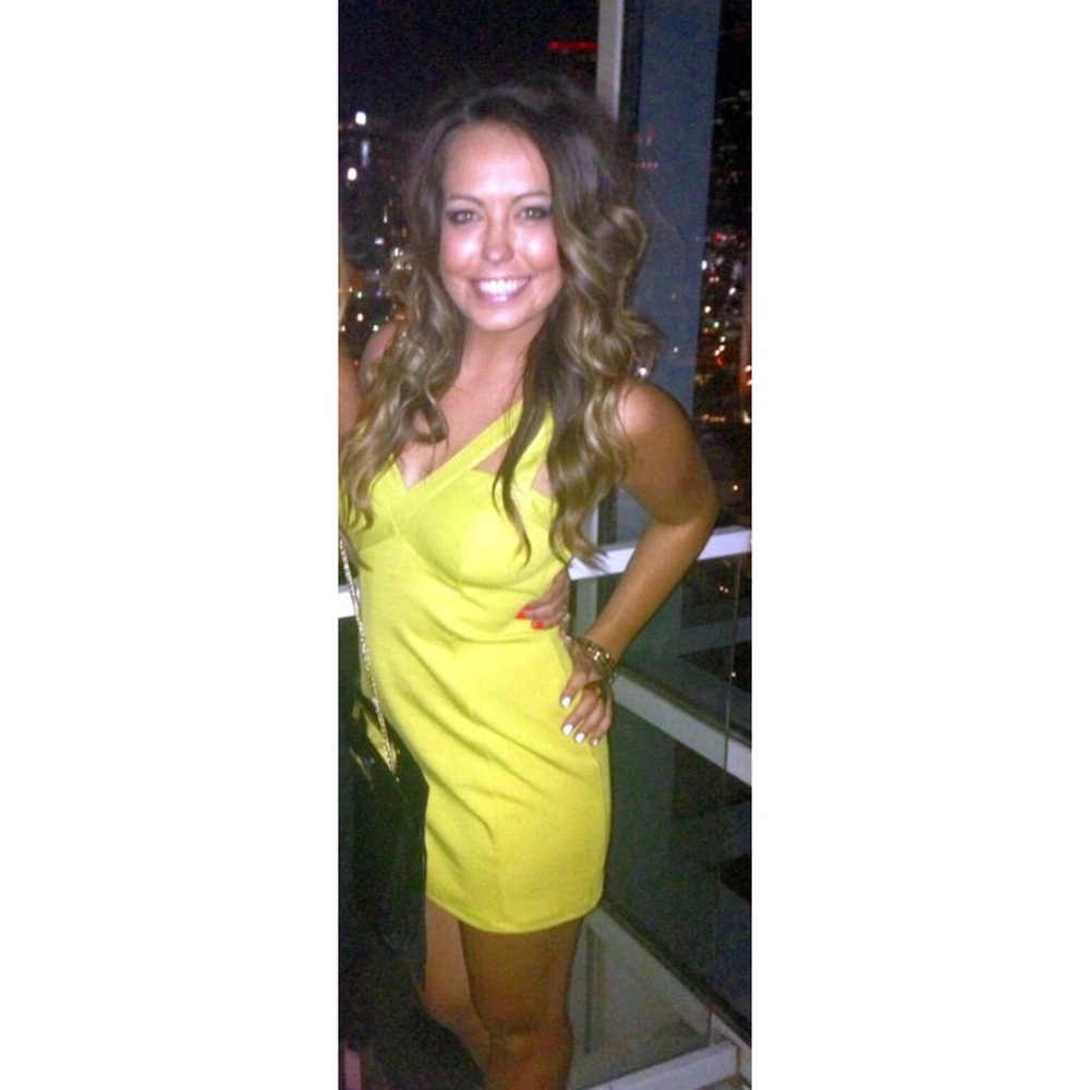 Lime colored tank dress
